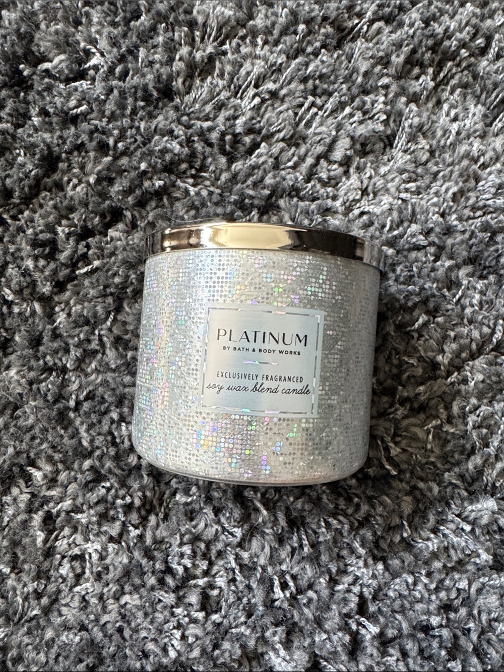 Bath & Body Works Platinum Silver 3 Wick Candle